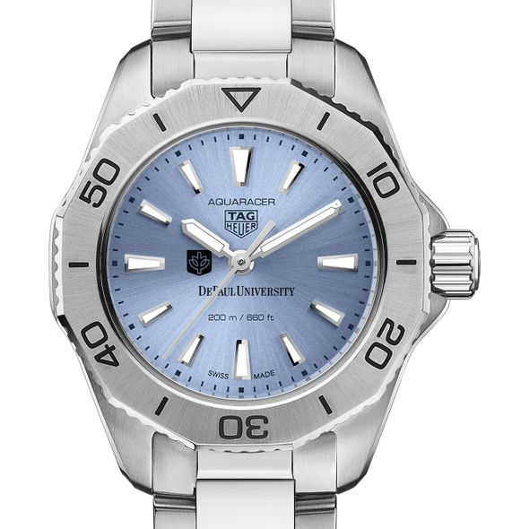 DePaul Women's TAG Heuer Steel Aquaracer with Blue Sunray Dial - Image 1