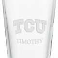 Texas Christian University 16 oz Pint Glass- Set of 4 - Image 3