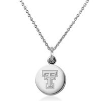 Texas Tech Necklace with Charm in Sterling Silver