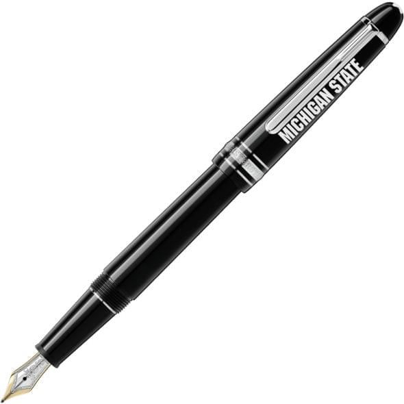 Michigan State University Montblanc Meisterstück Classique Fountain Pen in Platinum