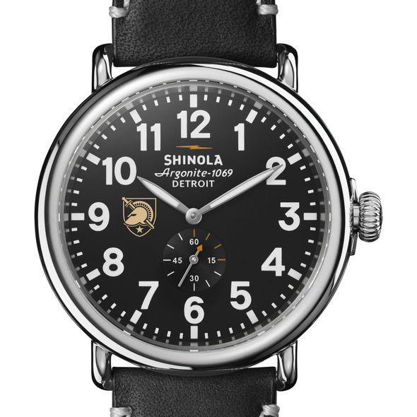 West Point Shinola Watch, The Runwell 47mm Black Dial - Image 1