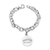 Boston University Sterling Silver Charm Bracelet