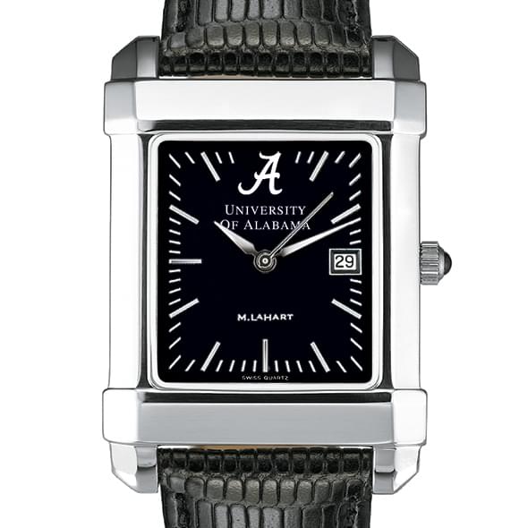 Alabama Men's Black Quad Watch with Leather Strap