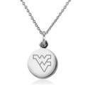 West Virginia University Necklace with Charm in Sterling Silver - Image 1
