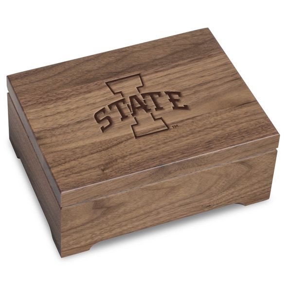 Iowa State University Solid Walnut Desk Box - Image 1