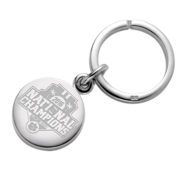 Clemson Sterling Silver Insignia Key Ring