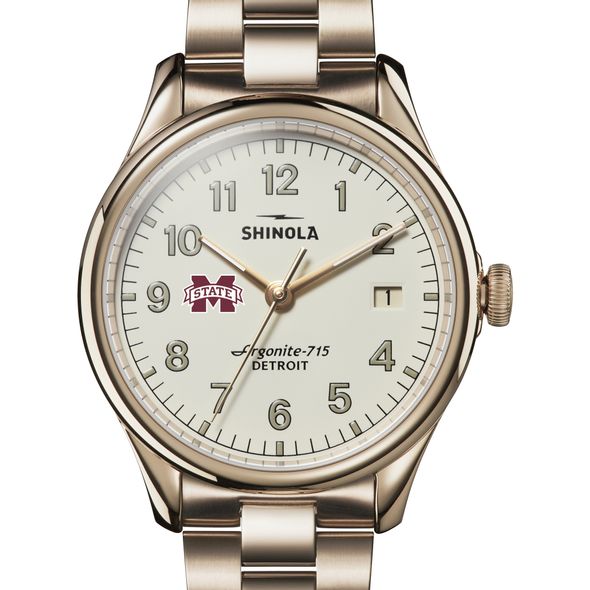 MS State Shinola Watch, The Vinton 38mm Ivory Dial - Image 1