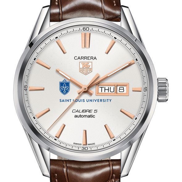 Saint Louis University Men's TAG Heuer Day/Date Carrera with Silver Dial & Strap