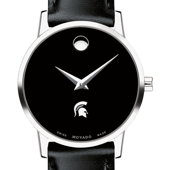 Michigan State University Women's Movado Museum with Leather Strap - Image 1