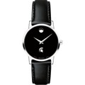 Michigan State University Women's Movado Museum with Leather Strap - Image 2