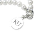 University of Kansas Pearl Bracelet with Sterling Silver Charm - Image 2