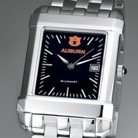 Auburn Men's Black Steel Quad Watch with Bracelet
