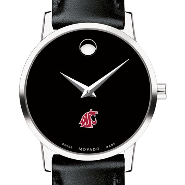WSU Women's Movado Museum with Leather Strap - Image 1