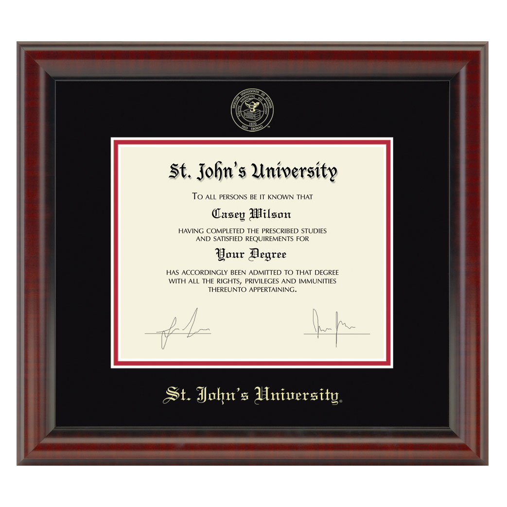 St. John's University Diploma Frame, the Fidelitas