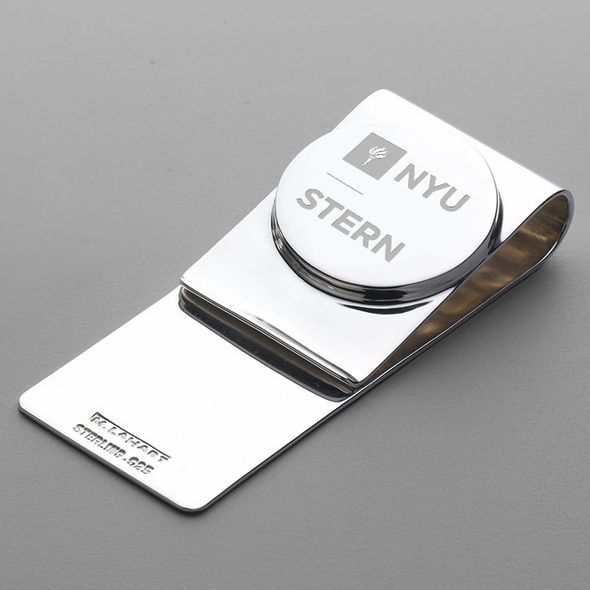 NYU Stern Sterling Silver Money Clip - Image 1