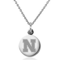 Nebraska Necklace with Charm in Sterling Silver