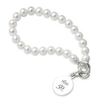 George Mason 50th Anniversary Pearl Bracelet with Sterling Silver Charm
