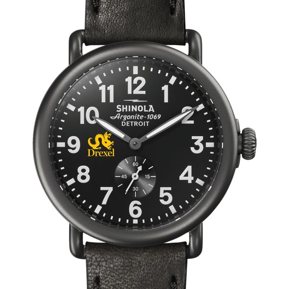 Drexel Shinola Watch, The Runwell 41mm Black Dial - Image 1