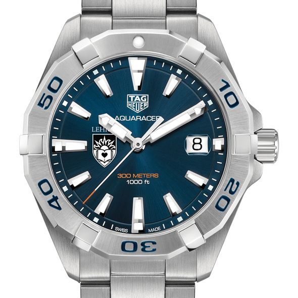 Lehigh University Men's TAG Heuer Steel Aquaracer with Blue Dial