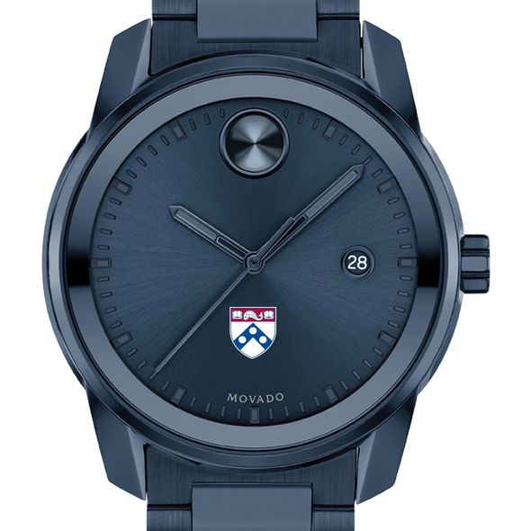 University of Pennsylvania Men's Movado BOLD Blue Ion with Date Window - Image 1