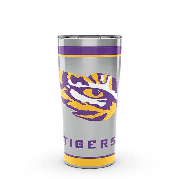 LSU 20 oz. Stainless Steel Tervis Tumblers with Hammer Lids - Set of 2 - Image 1
