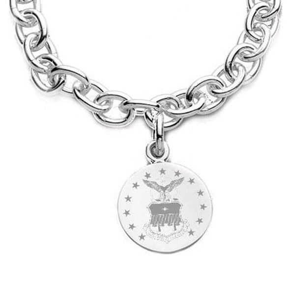 US Air Force Academy Sterling Silver Charm Bracelet