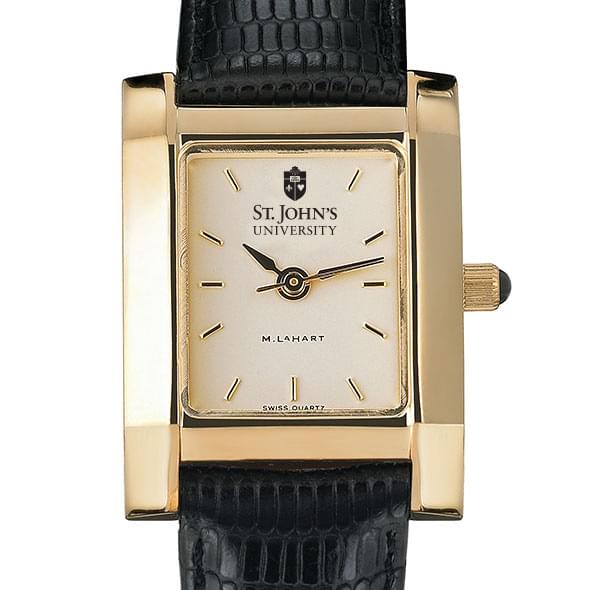 St. John's Women's Gold Quad with Leather Strap