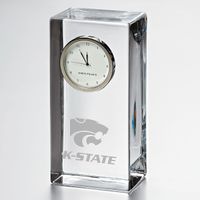 Kansas State Tall Glass Desk Clock by Simon Pearce