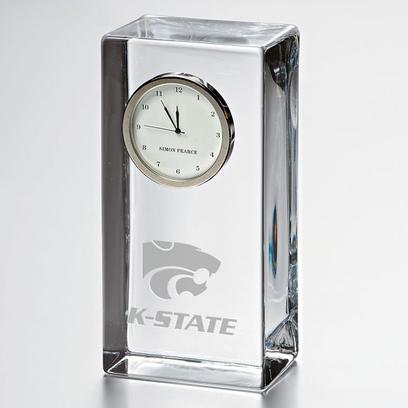 Kansas State Tall Glass Desk Clock by Simon Pearce - Image 1
