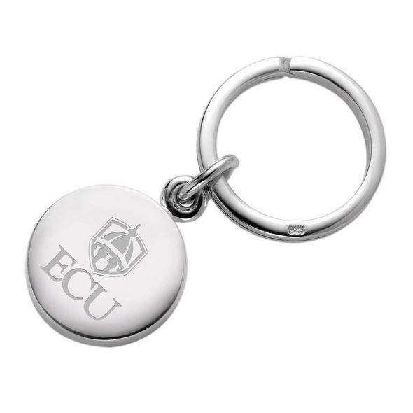 ECU Sterling Silver Insignia Key Ring - Image 1