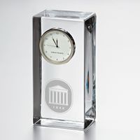 Ole Miss Tall Glass Desk Clock by Simon Pearce