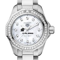 Central Michigan Women's TAG Heuer Steel Aquaracer with Diamond Dial & Bezel
