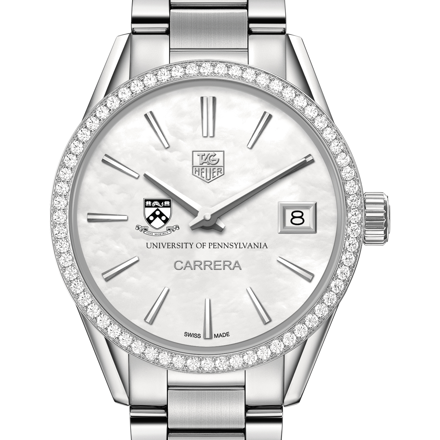 Penn Women's TAG Heuer Steel Carrera with MOP Dial & Diamond Bezel