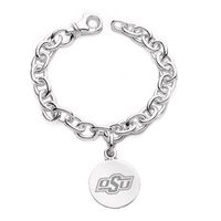 Oklahoma State University Sterling Silver Charm Bracelet