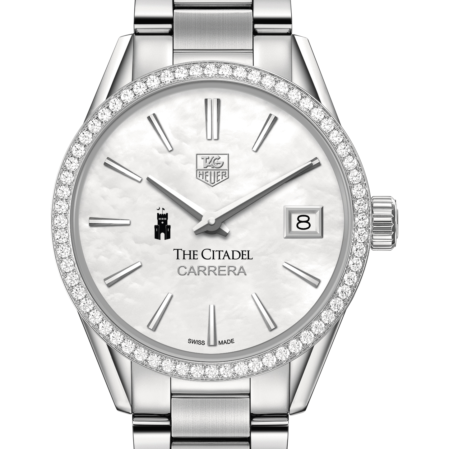 Citadel Women's TAG Heuer Steel Carrera with MOP Dial & Diamond Bezel