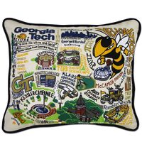 Georgia Tech Embroidered Pillow