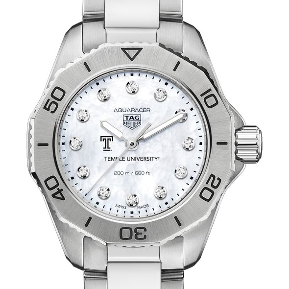 Temple Women's TAG Heuer Steel Aquaracer with Diamond Dial - Image 1