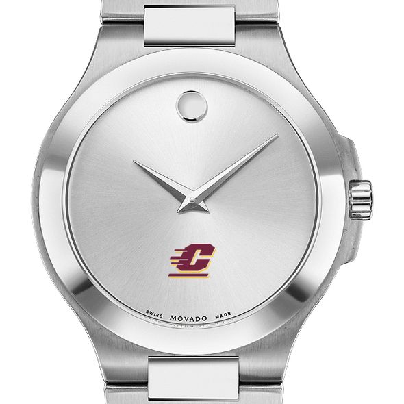 Central Michigan Men's Movado Collection Stainless Steel Watch with Silver Dial - Image 1