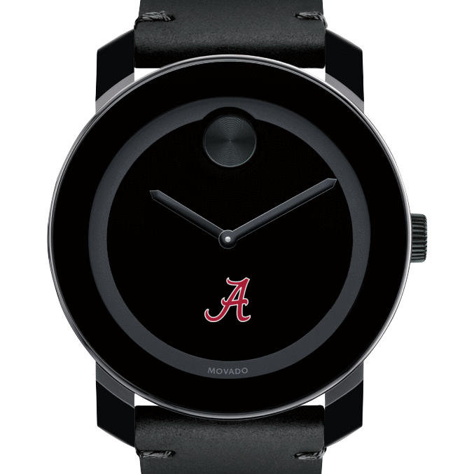 Alabama Men's Movado BOLD with Leather Strap