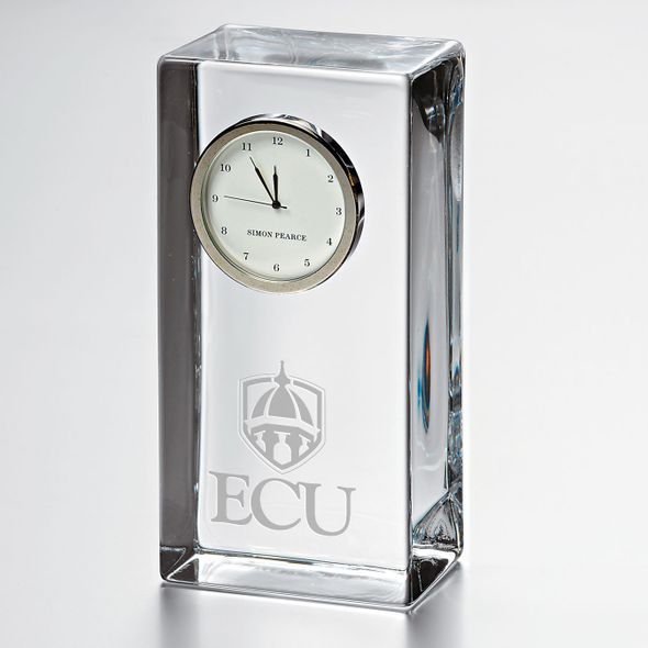 ECU Tall Glass Desk Clock by Simon Pearce - Image 1