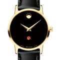 Clemson Women's Movado Gold Museum Classic Leather - Image 1