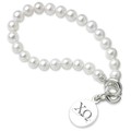 Chi Omega Pearl Bracelet with Sterling Silver Charm - Image 1