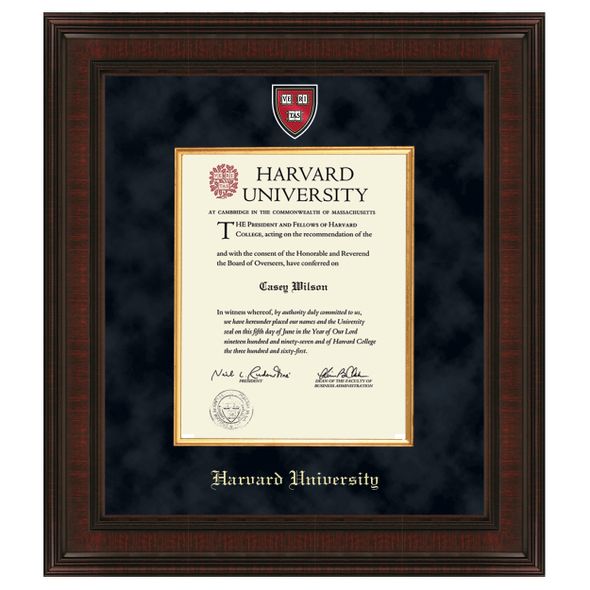Harvard PhD Diploma Frame - Excelsior - Image 1