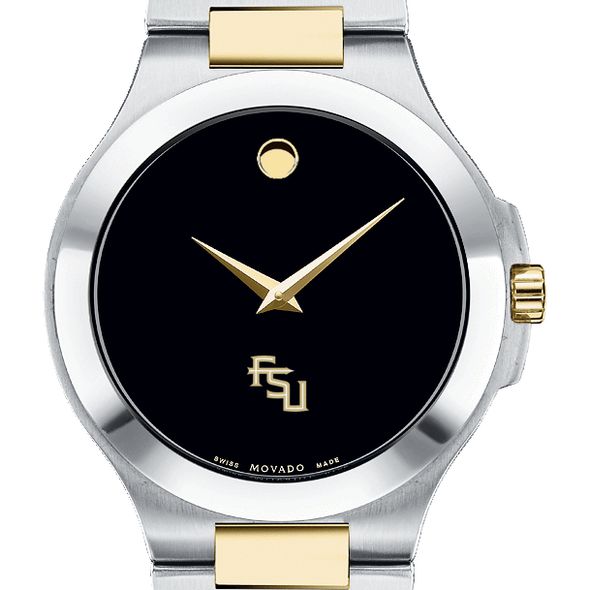 FSU Men's Movado Collection Two-Tone Watch with Black Dial - Image 1