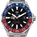click to view Georgia Tech Men's TAG Heuer Automatic GMT Aquaracer with Black Dial and Blue & Red Bezel - Image 1