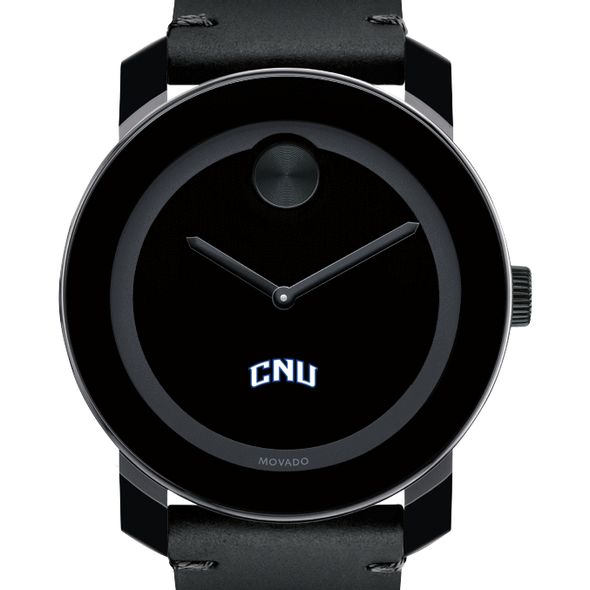 Christopher Newport University Men's Movado BOLD with Leather Strap