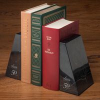 George Mason 50th Anniversary Marble Bookends by M.LaHart