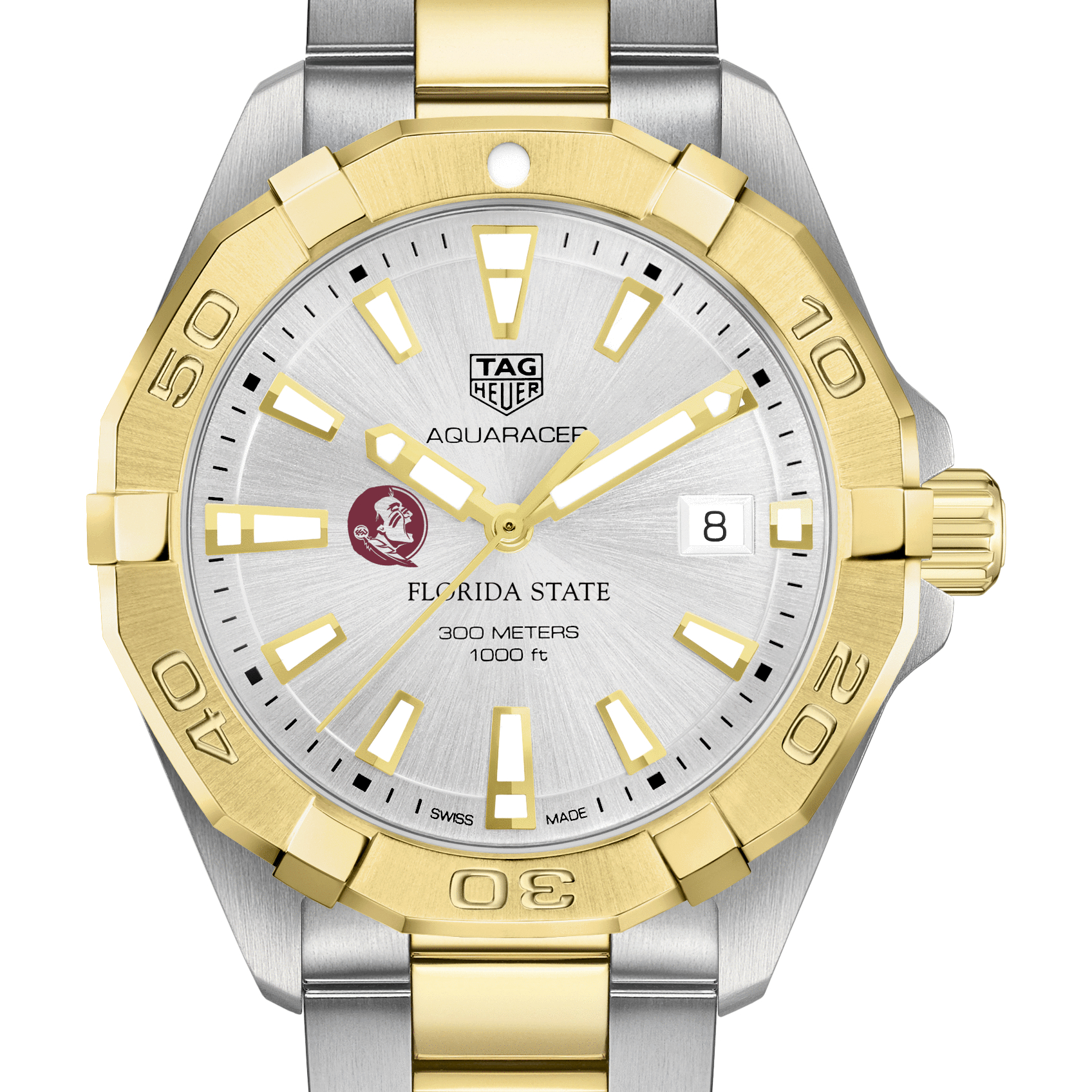 Florida State Men's TAG Heuer Two-Tone Aquaracer