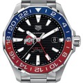 Ohio State Men's TAG Heuer Automatic GMT Aquaracer with Black Dial and Blue & Red Bezel - Image 1