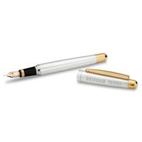 Brigham Young University Fountain Pen in Sterling Silver with Gold Trim